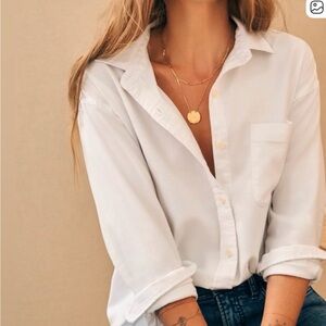 Faherty White Classic Button-Down Shirt